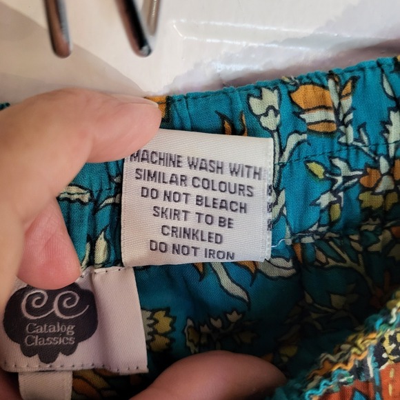 Patchwork Reversible Cotton Maxi Skirt 3X Elastic Waist Boho Hippie Festival - Picture 4 of 11